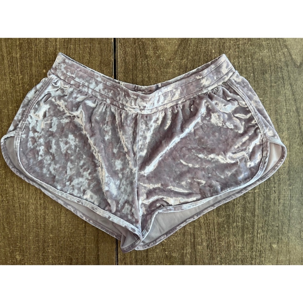 PINK Victoria's Secret Light Purple Crush Velour Sleep Shorts Lounge Wear Sz Sm